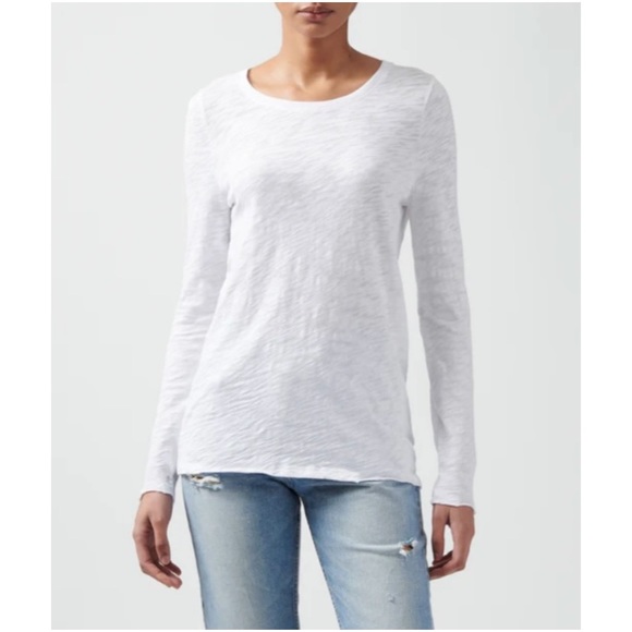 ATM Anthony Thomas Melillo Tee Sub Jersey Long Sleeve Destroyed Wash Tee - Picture 2 of 9